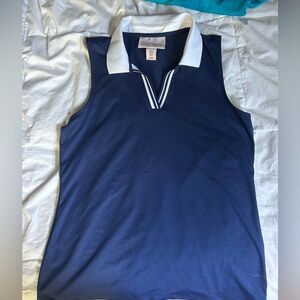 Tommy Bahama Navy and White Polo Shirt
